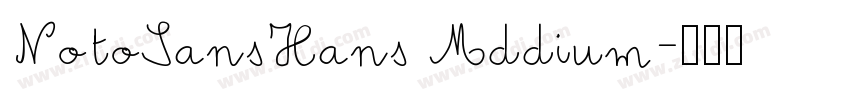 NotoSansHans Mddium字体转换
